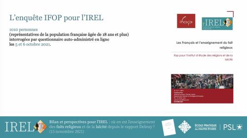L'enquête IFOP pour l'IREL