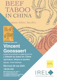 Mercredi de l'IREL avec Vincent Goossaert