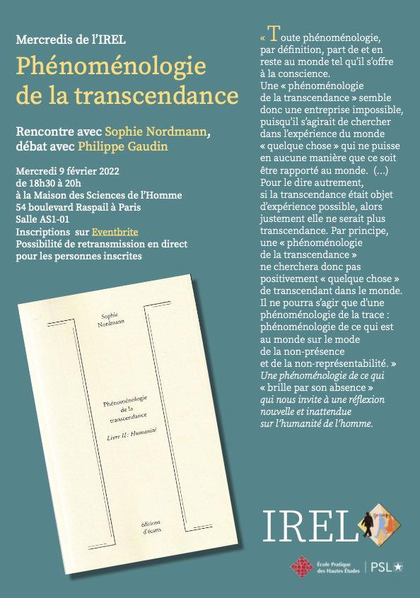 phenomenologie de la transcendance