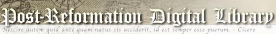 Post-Reformation Digital Library