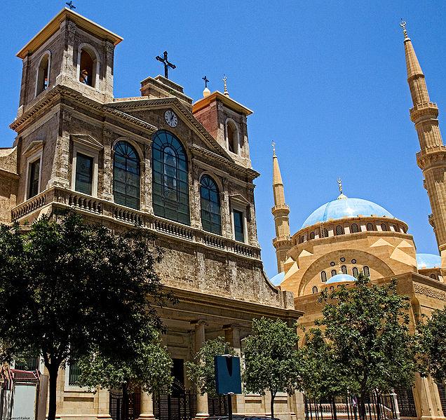 cathédrale maronite Saint-Georges et mosquée Mohamed El-Amine à Beyrouth