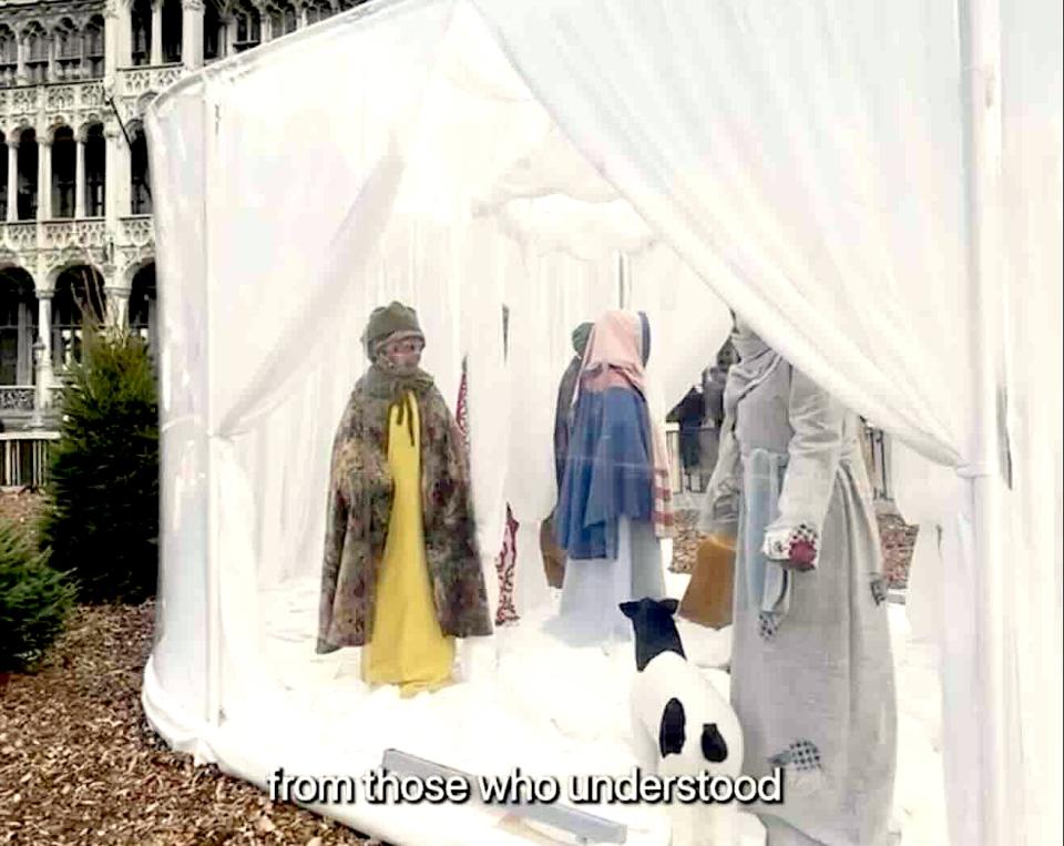 Bruxelles Crêche sans visages Noël 2025 