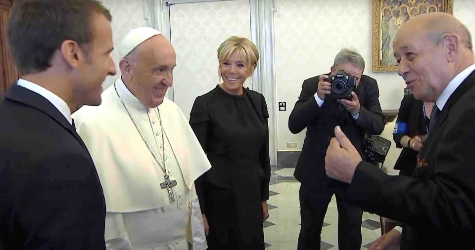 Visite d'Emmanuel Macron au Vatican en 2018