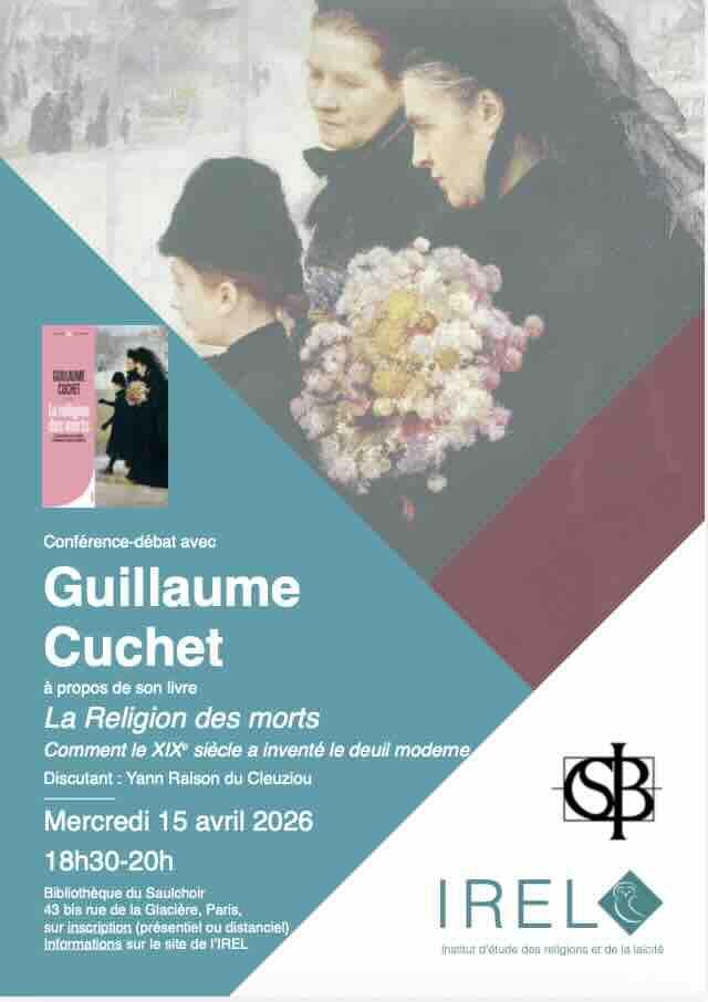 Affichette du Mercredi de l'IREL avec Guillaume Cuchet