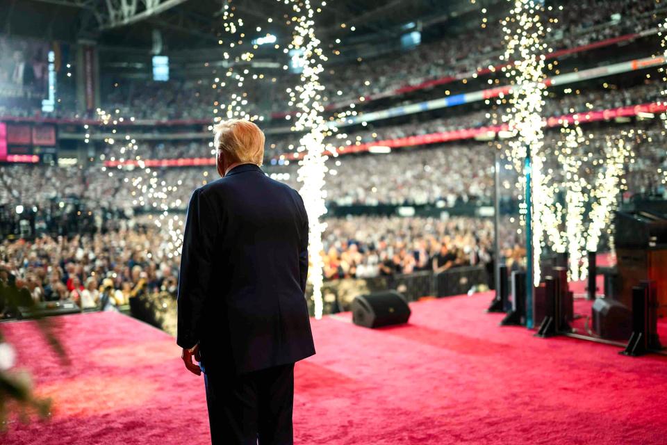 Trump lors de l'hommage à Charlie Kirk