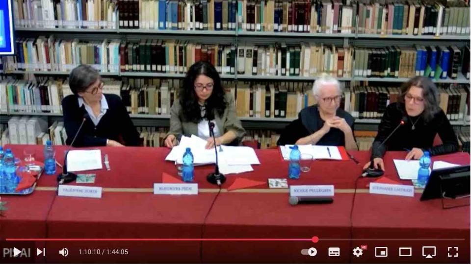 Table ronde avec Stéphanie Laithier le 4 mars 2025 au PISAI (Rome)