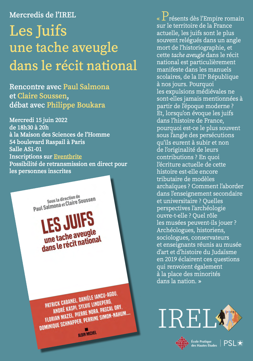 les juifs, une tâche aveugle dans récit national