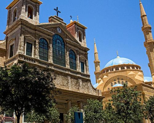 cathédrale maronite Saint-Georges et mosquée Mohamed El-Amine à Beyrouth