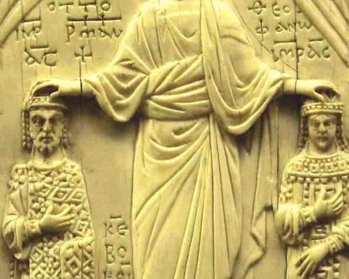 Otton et Théophano couronnés par le Christ
