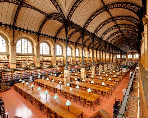 Salle de lecture de la Bibliothèque Sainte-Geneviève