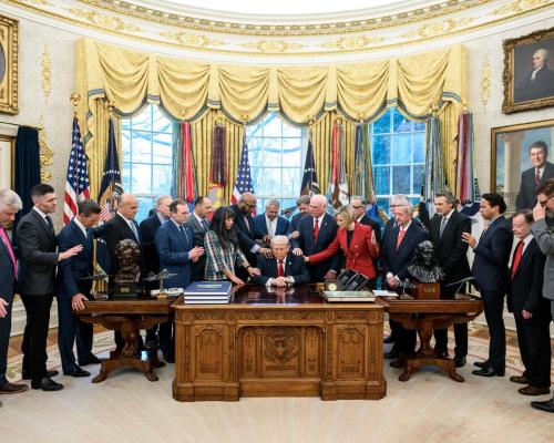 Trump prière 5 mars 2026