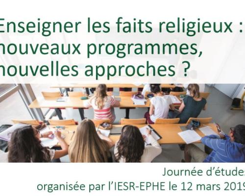 enseigner faits religieux nouveaux programmes